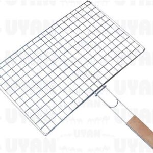 Ağaç Saplı Kafesli Büyük Tel Izgara 40x30